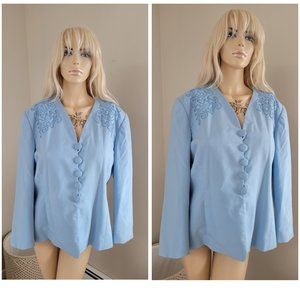 Pastel powder blue vintage 80s jacket. Morgan Miller.